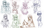 Patreon Sketches June by Parororo