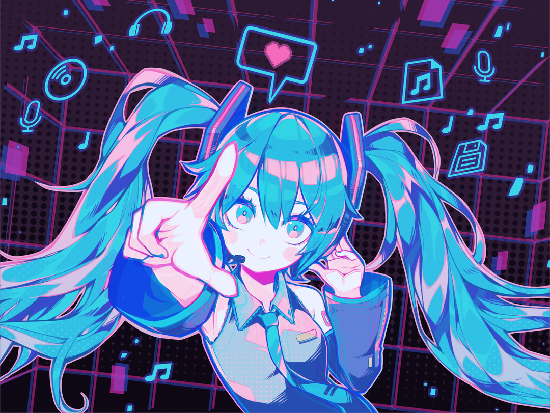 Miku - Touch the Future by Parororo, visual art