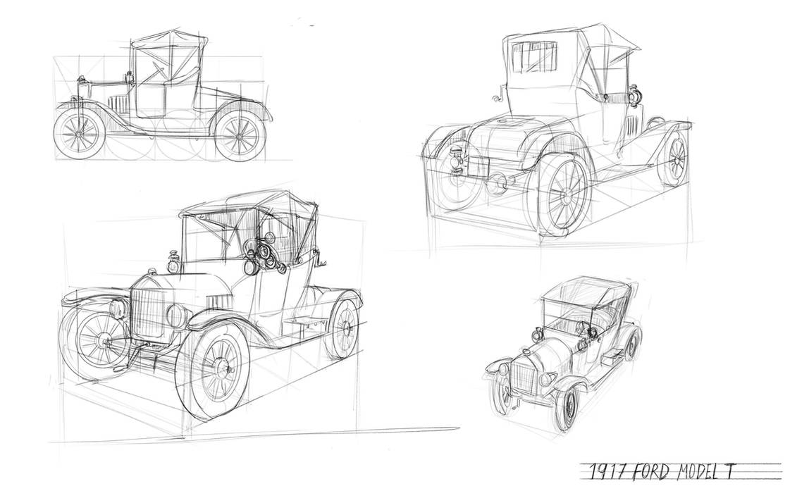 Ford Model T sketch study by Jpaxart on DeviantArt