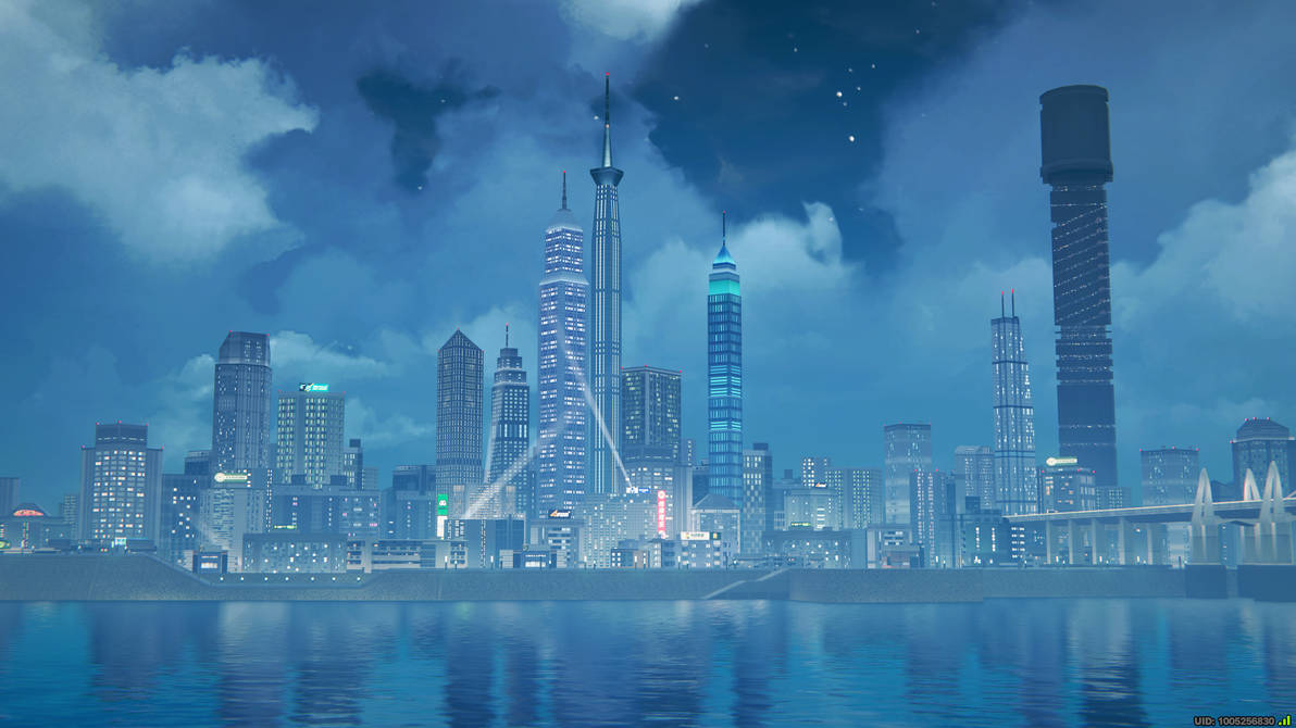 New Eridu At Night (Zenless Zone Zero). by Remyras on DeviantArt