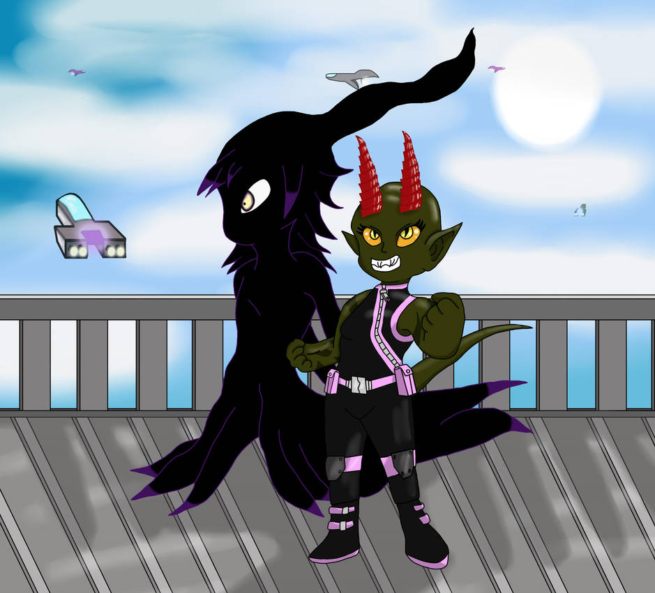 The Imp and the Shadow in the bridge by Luna-Sheep on DeviantArt