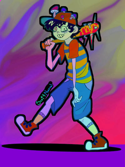 Earthbound Inflated Ness (EarthBound) by ScottNarval on DeviantArt