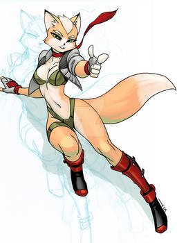 Fem Fox bikini pinup