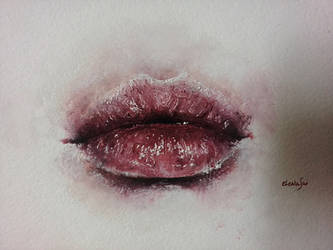 lips. oil