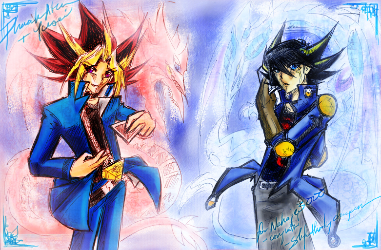 Atem and Yusei for Nahaje3000