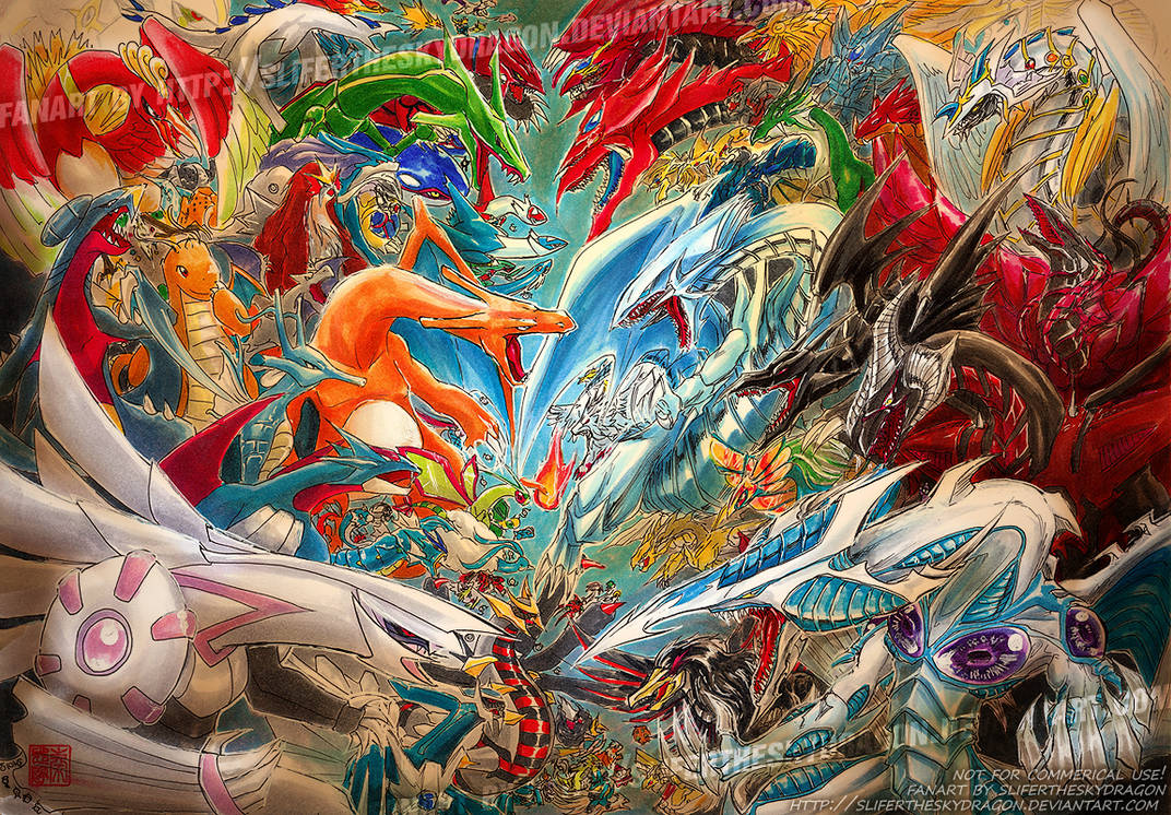 Pokemon vs Yugioh by slifertheskydragon on DeviantArt