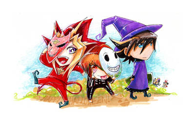 Yami Judai and Yusei Trick or Treat