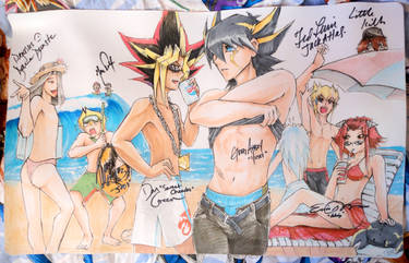 Handdrawn Yugioh Playmat signed @ YCS Rhode Island