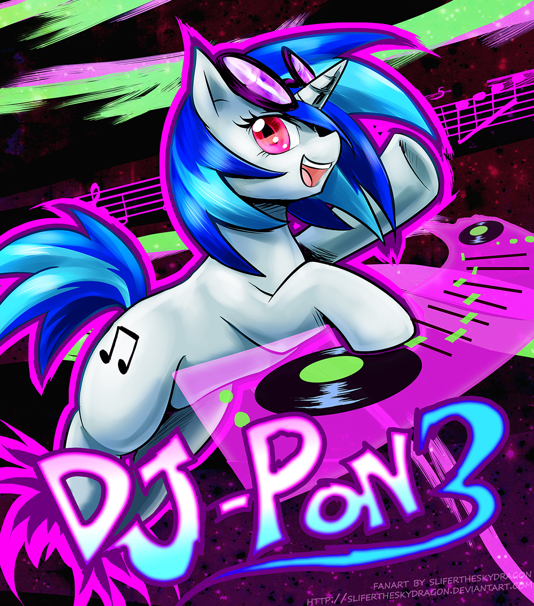 DJ PON3 in the house! by slifertheskydragon on DeviantArt