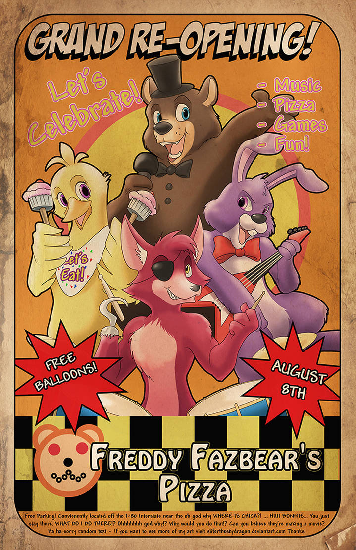 Five Nights at Freddy's 2 Grand Reopening Poster : r/fivenightsatfreddys