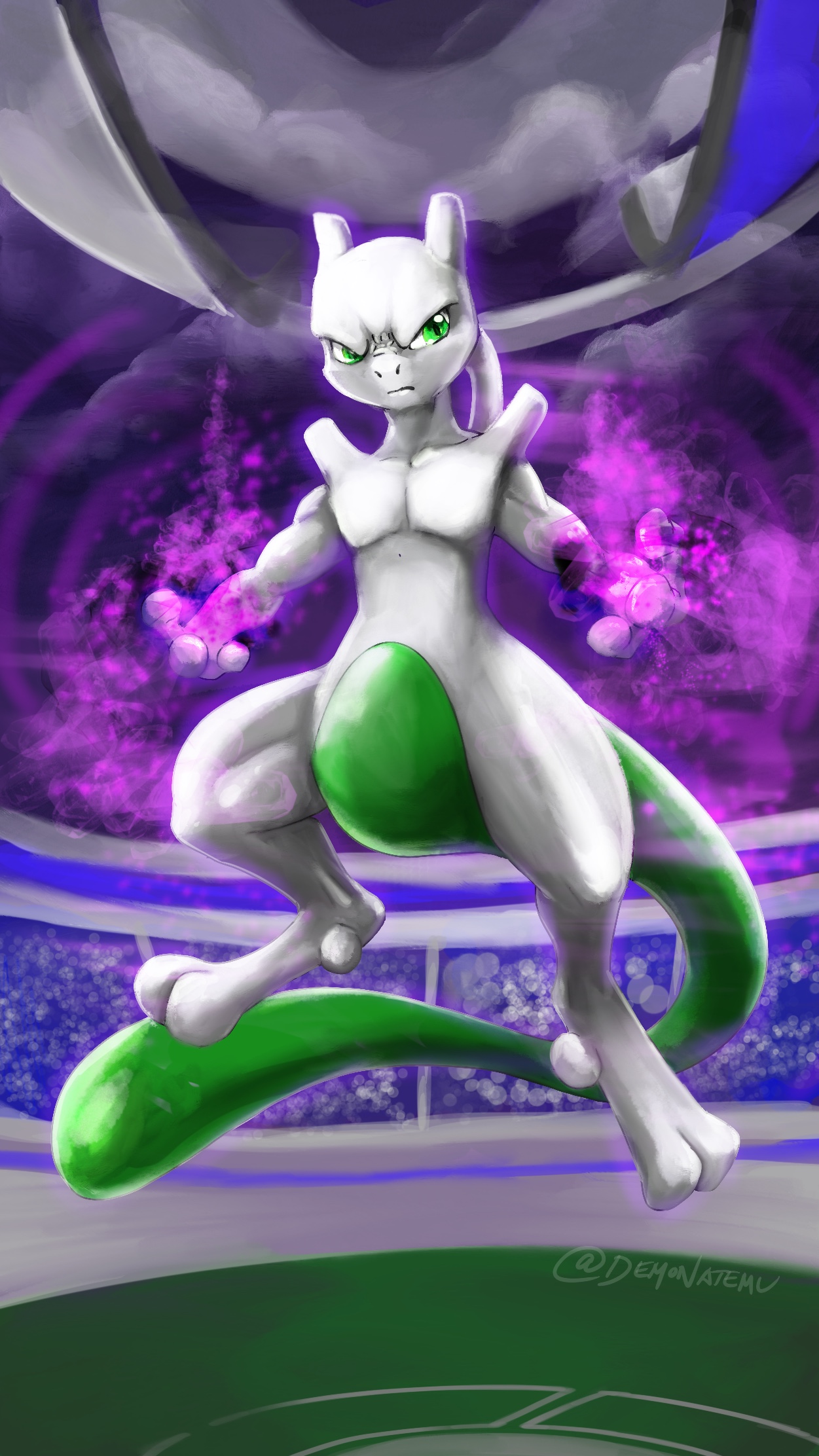 Pokemon GO shiny mewtwo wallpaper by slifertheskydragon on DeviantArt