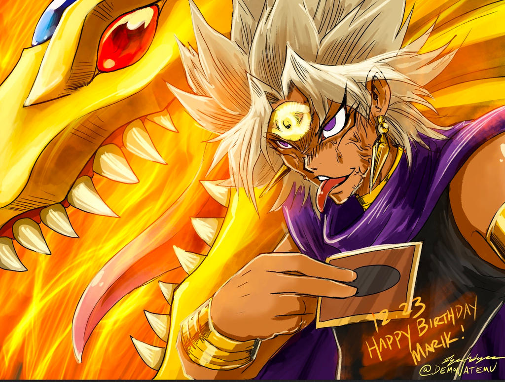 Yami Marik and Ra speed paint for his birthday by slifertheskydragon on ...