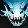 White skull dragon mask 