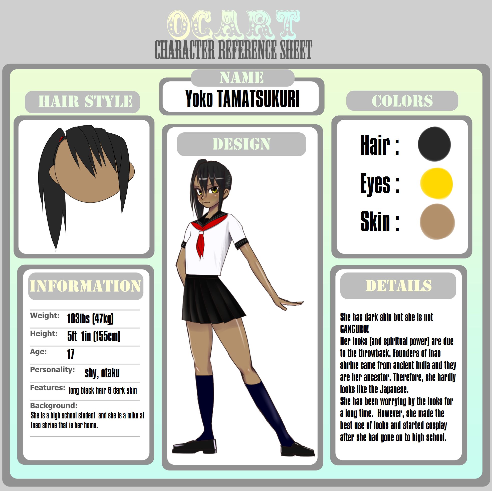 Yoko OCART reference sheet