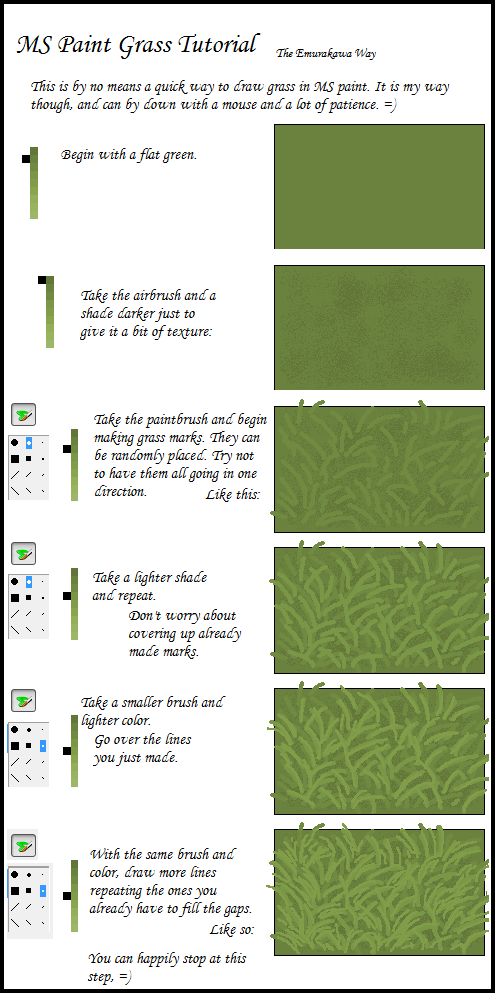 MS Paint Grass Tutorial