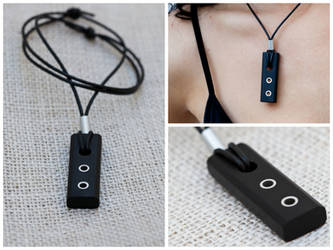 minimal / abstract style pendant, ebony aluminum