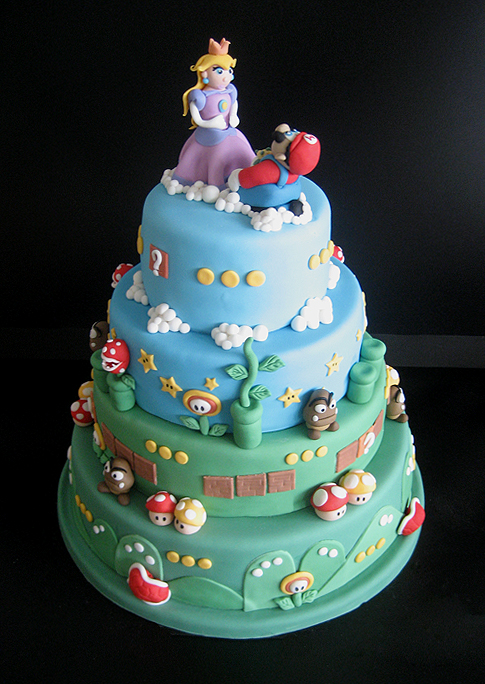 pic Mario And Peach Wedding Cake mario bros wedding cake by naera on