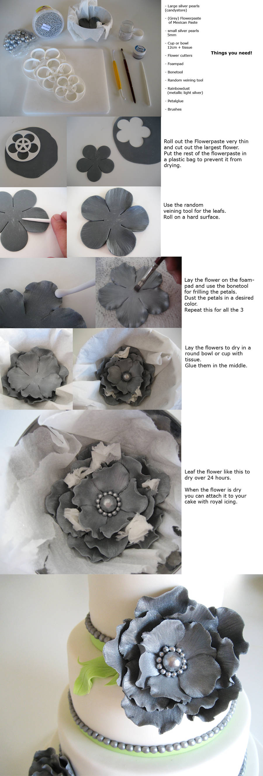 Tutorial Large Chic Flower by Naera