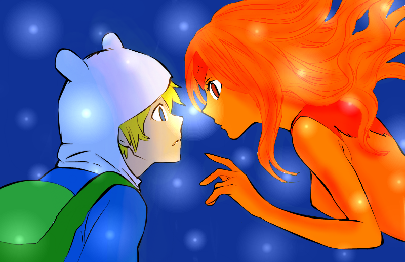 Finn X Flame Princess   Lineart