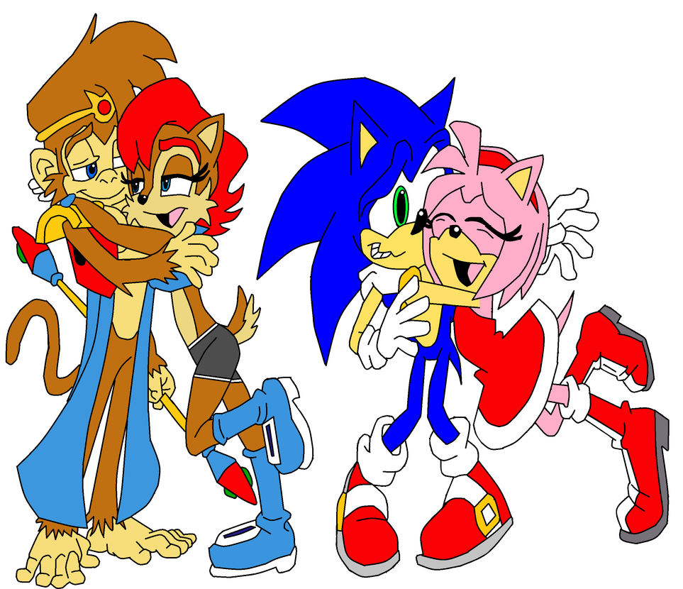Khan X Sally And Sonic X Amy By Valeria02 On Deviantart