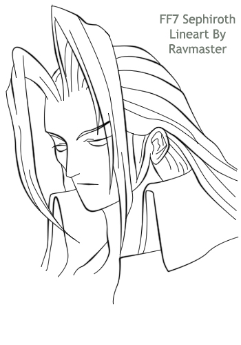 FF7 Sephiroth Lineart