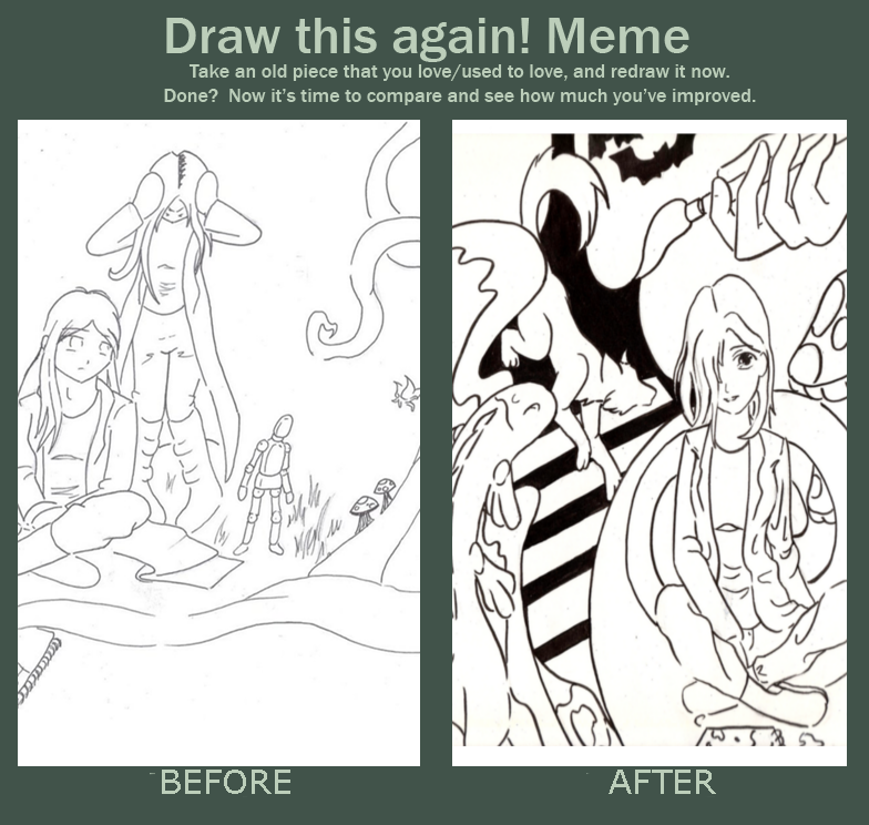 Draw this again meme - imagination