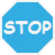 Blue Stop Sign