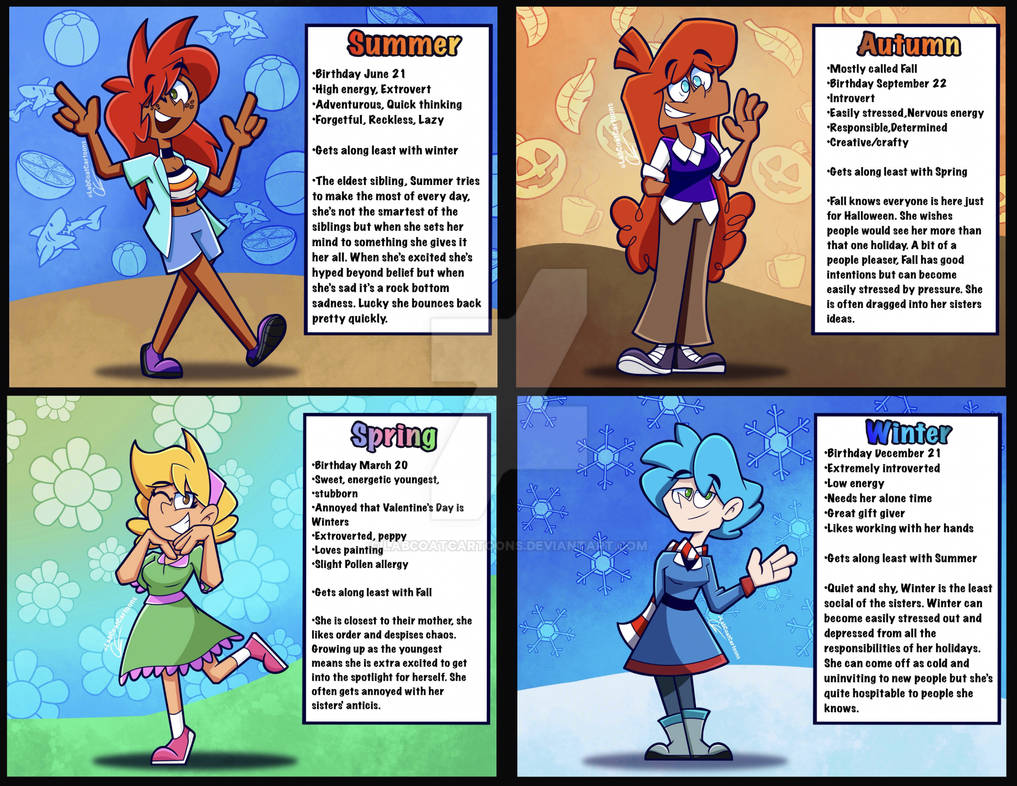 Summer, Fall, Spring, Winter by LabCoatCartoons on DeviantArt