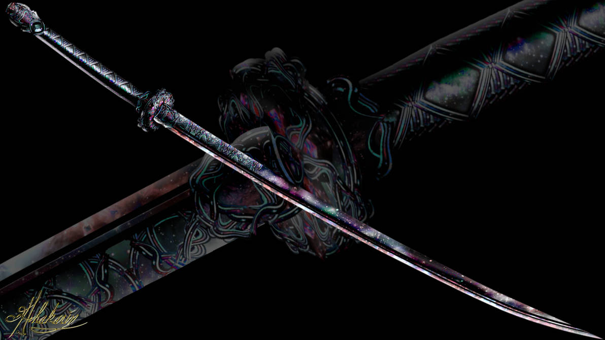 Большой черный меч. Катана Нодати Демоническая. Проклятый меч Мурамаса. Клинок "меч 8 дракона". Катана Геншин.