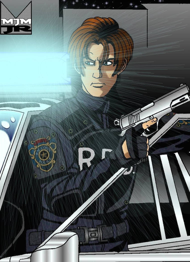 Leon - RPD Blue by wondermanrules on DeviantArt