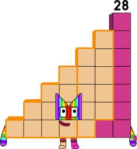 Numberblocks 28 blocks(Step Shape) by jeanpaulfelix on DeviantArt