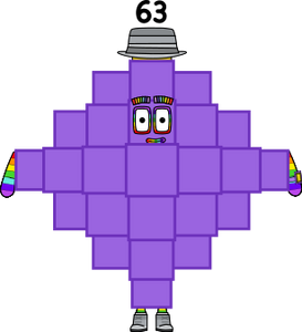 Numberblocks 63 blocks(Centered Octahedral Number) by jeanpaulfelix on ...