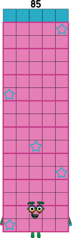 Numberblocks 85 blocks(5x17 by jeanpaulfelix on DeviantArt