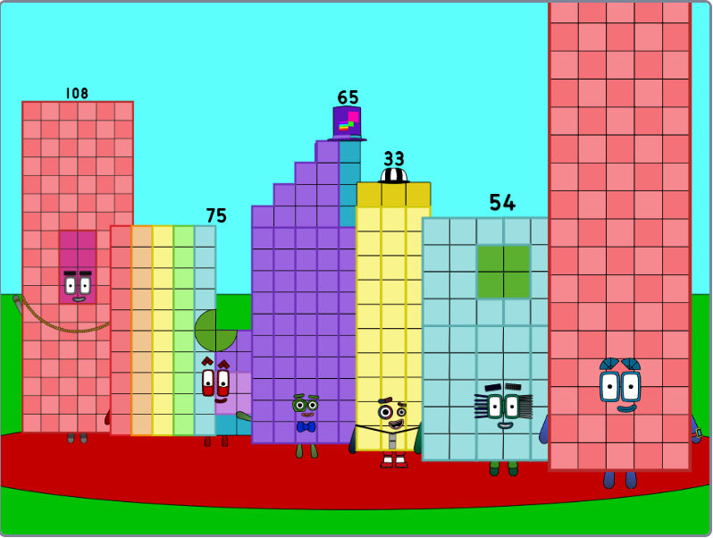 Numberblocks 108 75 65 33 54 and 33 nov 30 2023 by jeanpaulfelix on ...