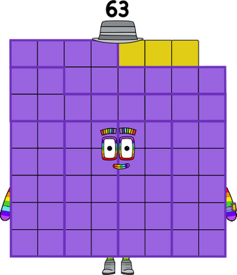 Number 63 Number Block Numberblocks 63 blocks(7x8+7) by jeanpaulfelix on DeviantArt