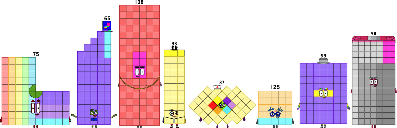 numberblocks fan art 75 65 108 33 37 125 63 and 98 by jeanpaulfelix on ...