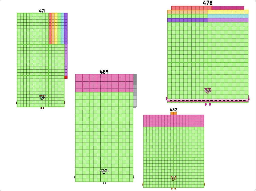 Numberblocks 471 478 482 and 489 by jeanpaulfelix on DeviantArt