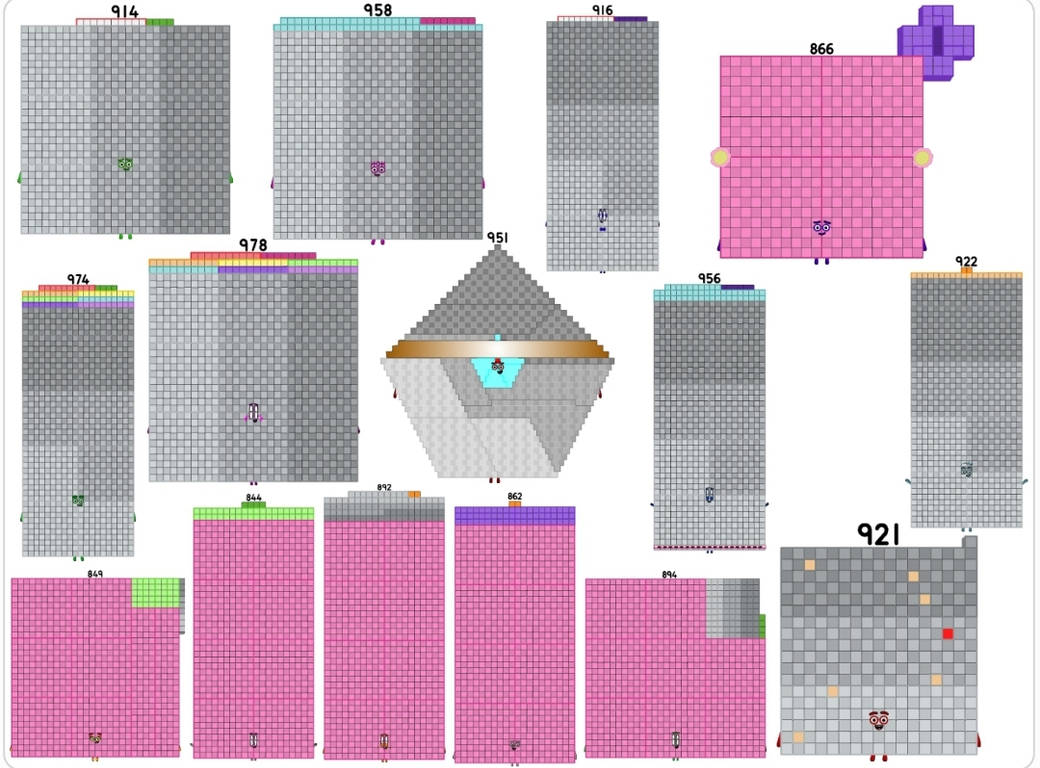 Numberblocks 844 to 978 the end 0 to 1000 by jeanpaulfelix on DeviantArt