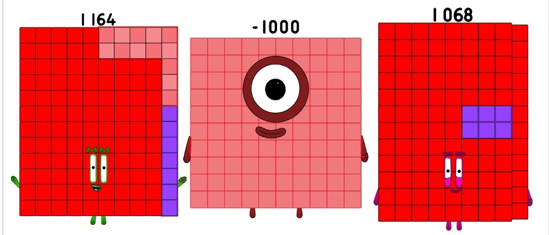 Numberblocks -1000 1068 1164 by jeanpaulfelix on DeviantArt