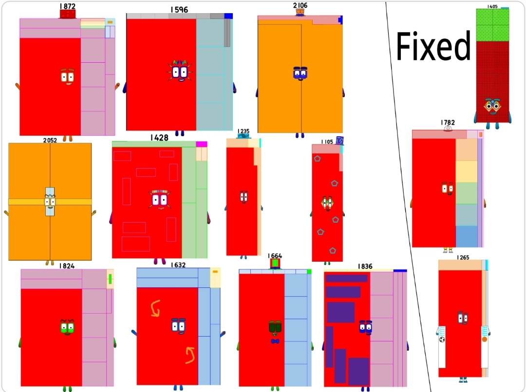 Numberblocks 1105 to 2106 by jeanpaulfelix on DeviantArt