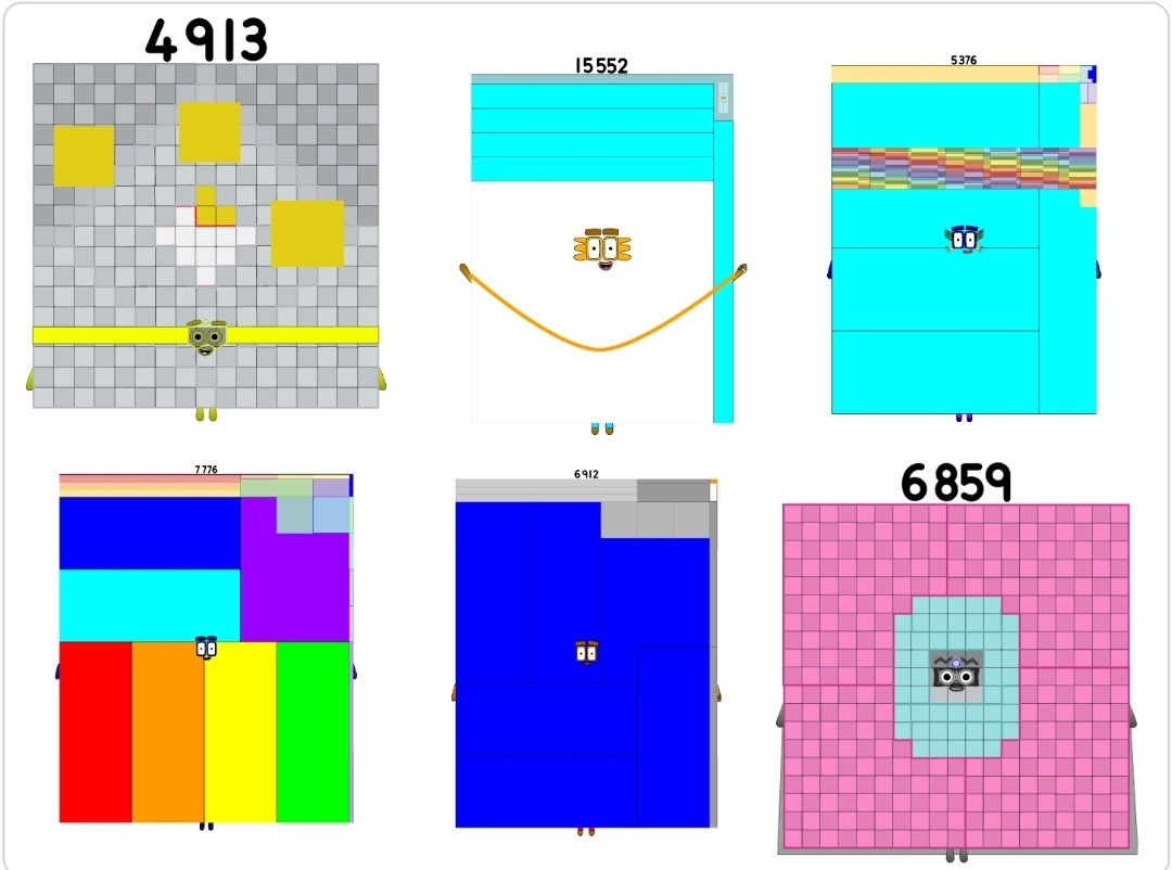 Numberblocks 643 Numberblocks 4913 to 15552 by jeanpaulfelix on DeviantArt