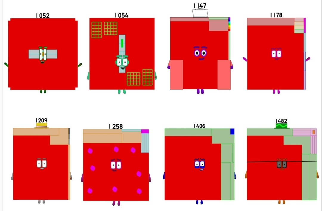 Numberblocks 1052 to 1482 by jeanpaulfelix on DeviantArt