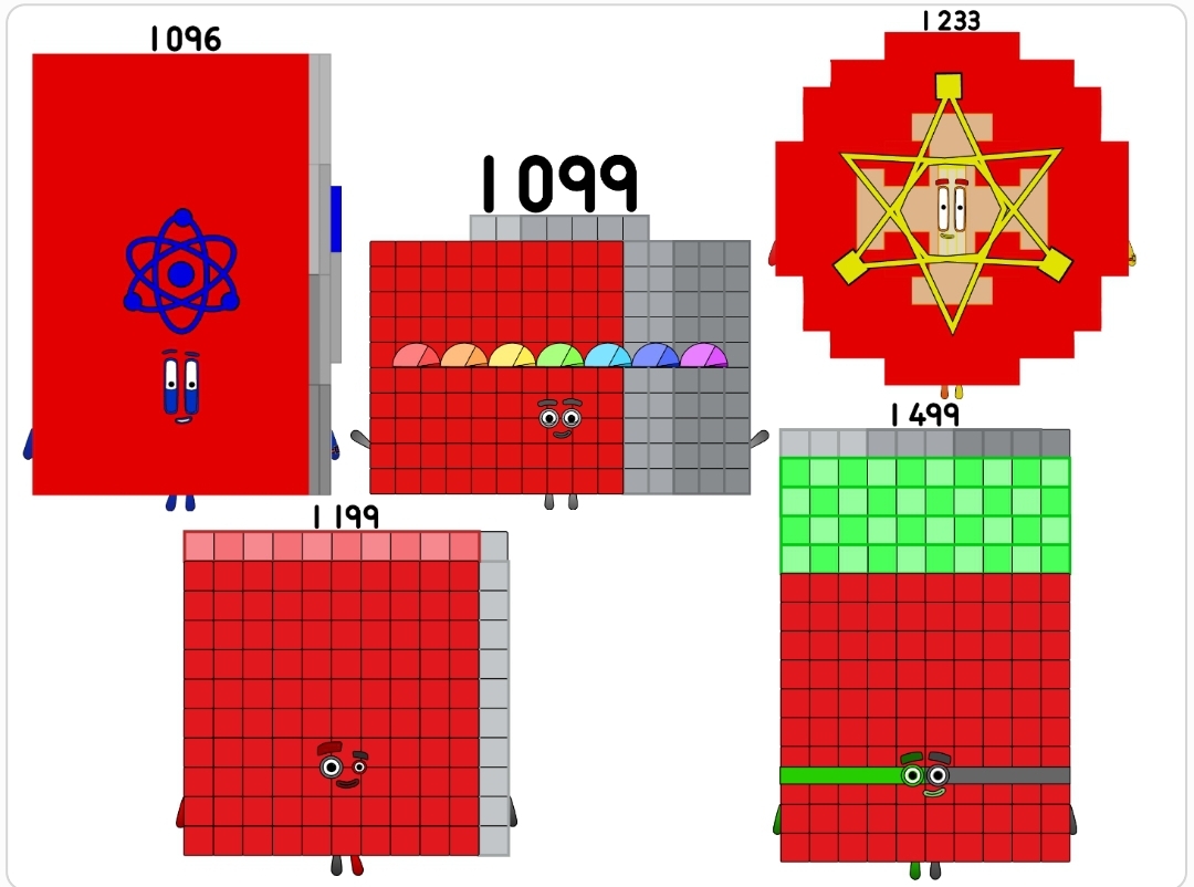 Numberblocks 1096 1099 1199 1233 1499 by jeanpaulfelix on DeviantArt