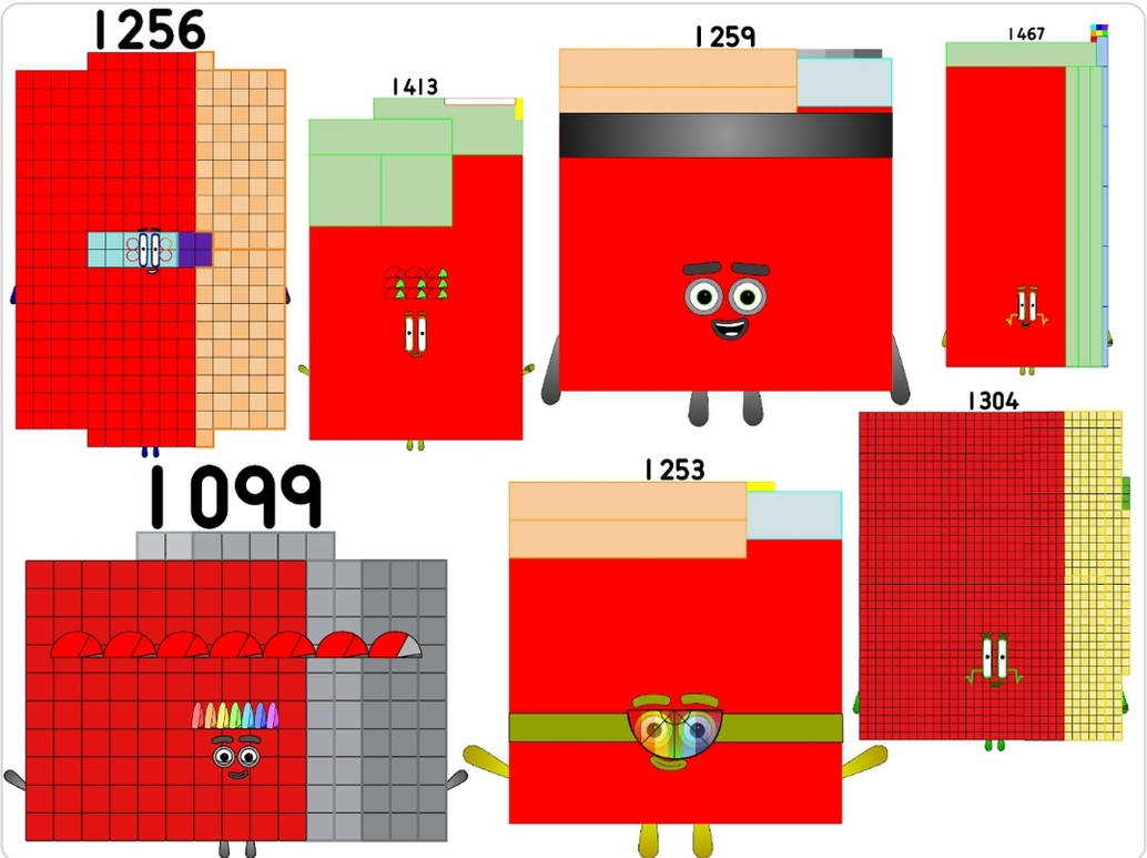 Numberblocks 1099 1253 1256 1259 1304 1413 1467 by jeanpaulfelix on ...