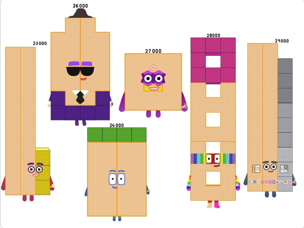 Is 23k Numberblocks 23K 24K 26K 27K 28K 29K by jeanpaulfelix on DeviantArt
