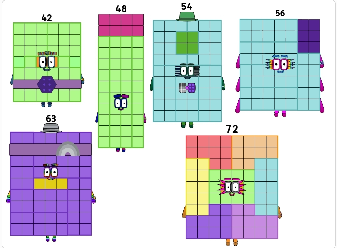 Numberblocks New 42 48 54 56 63 And 72 By Jeanpaulfelix On DeviantArt numberblocks-new-42-48-54-56-63-and-72-by-jeanpaulfelix-on-deviantart