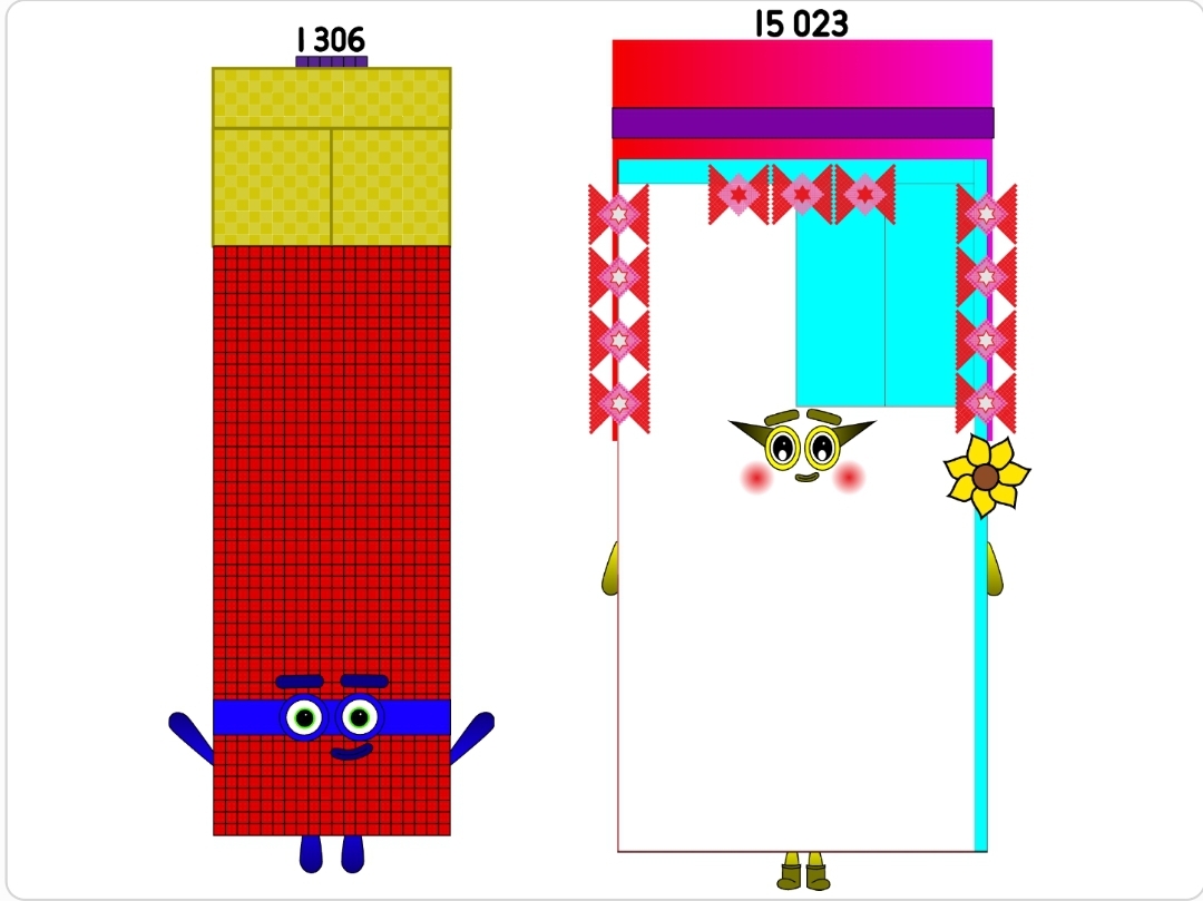 Numberblocks 1306 and 15023 by jeanpaulfelix on DeviantArt