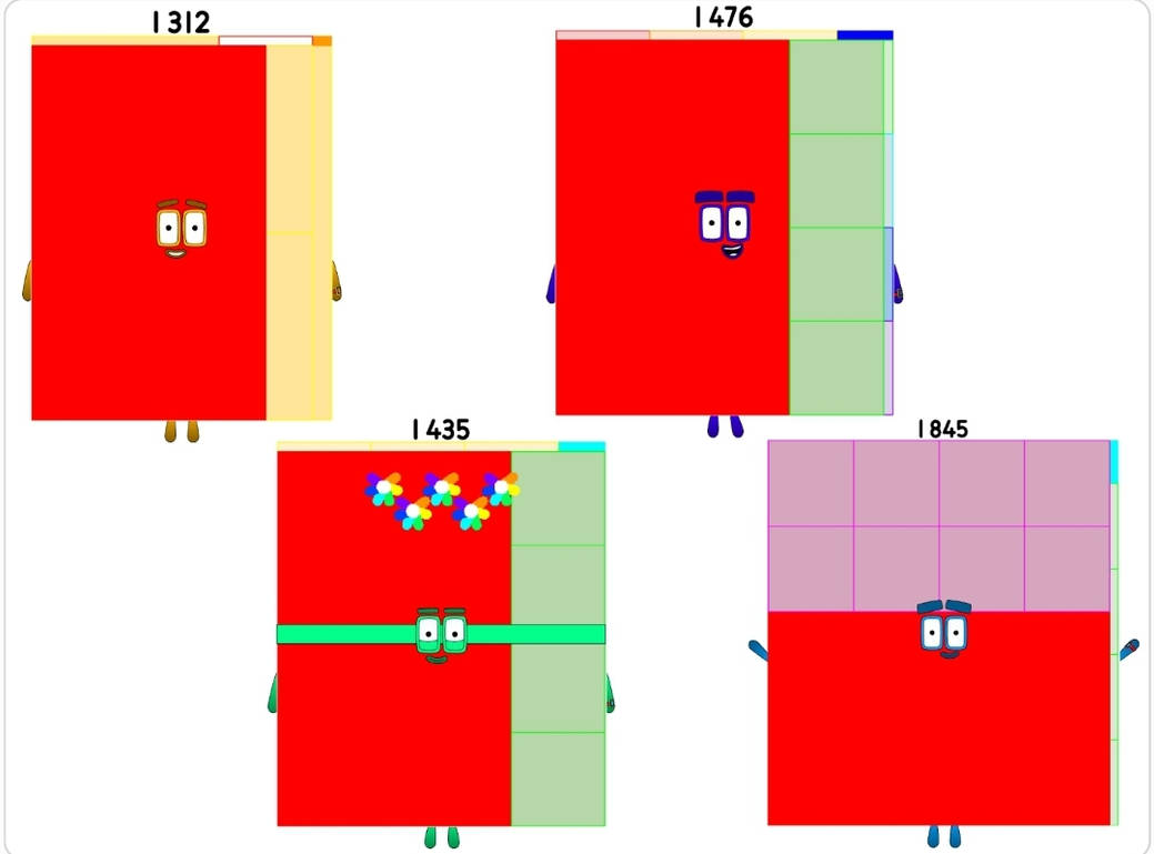 Numberblocks 1312 1435 1476 1845 by jeanpaulfelix on DeviantArt