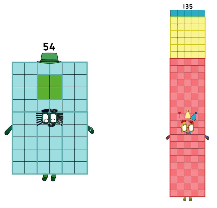 Numberblocks 54 and 135 by jeanpaulfelix on DeviantArt