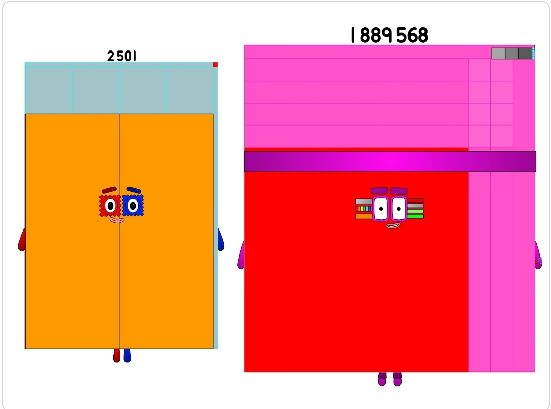 Numberblocks 2501 and 1889568 by jeanpaulfelix on DeviantArt
